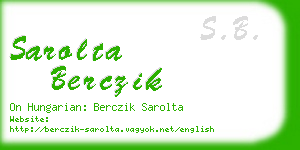 sarolta berczik business card